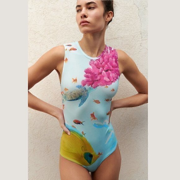 LAST ONE!!! ZARA Printed Bodysuit - Picture 2 of 12